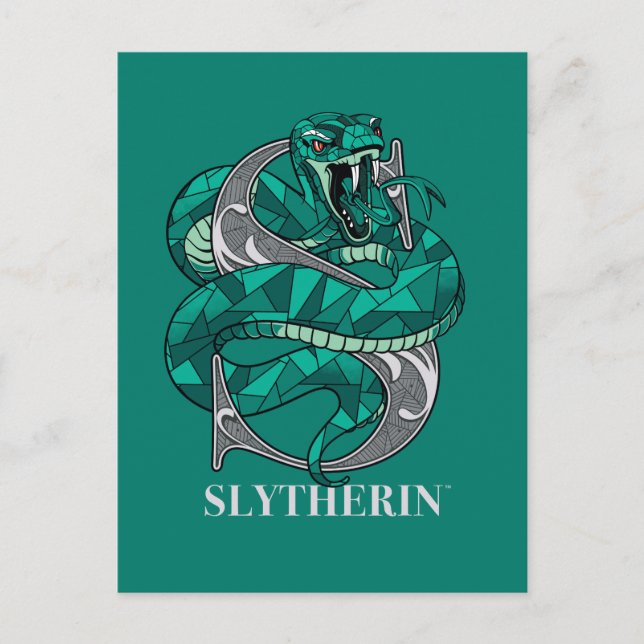 SLYTHERIN™ Crosshatched Emblem Inbjudan Vykort (Framsida)