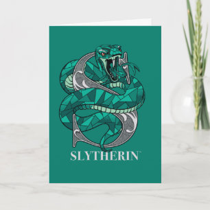 SLYTHERIN™ Crosshatched Emblem Kort