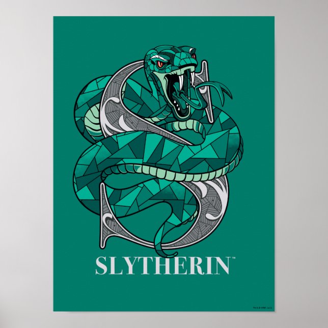 SLYTHERIN™ Crosshatched Emblem Poster (Framsidan)