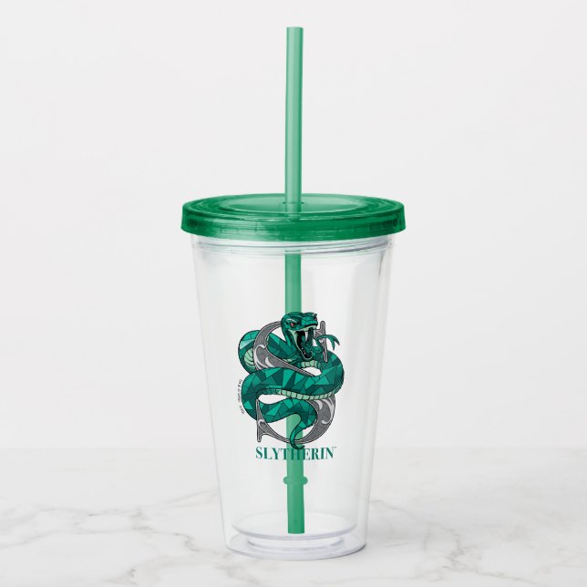 SLYTHERIN™ Crosshatched Emblem Take Away Mugg (Framsida)