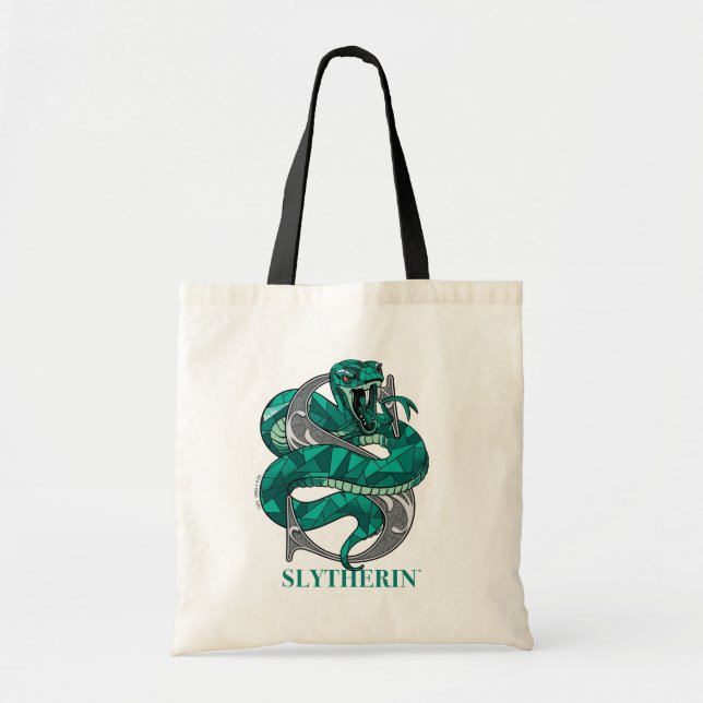 SLYTHERIN™ Crosshatched Emblem Tygkasse (Framsidan)