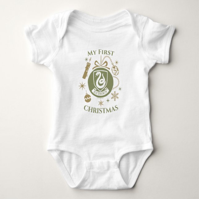 SLYTHERIN™ Första julen firad med glaskula Grafik T Shirt (Framsida)