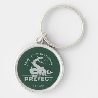 SLYTHERIN™ Förste Klass-badge Rund Silverfärgad Nyckelring