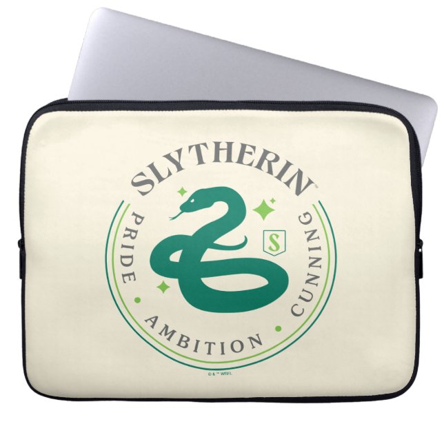 SLYTHERIN™ Grön orm Hus Stolt Badge Laptop Fodral (Framsidan)