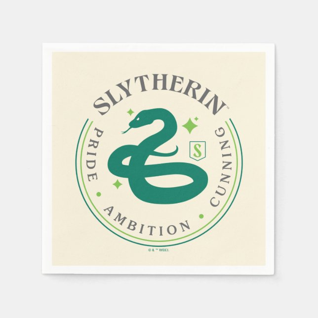 SLYTHERIN™ Grön Orm Hus Stolt Badge Pappersservett (Framsidan)