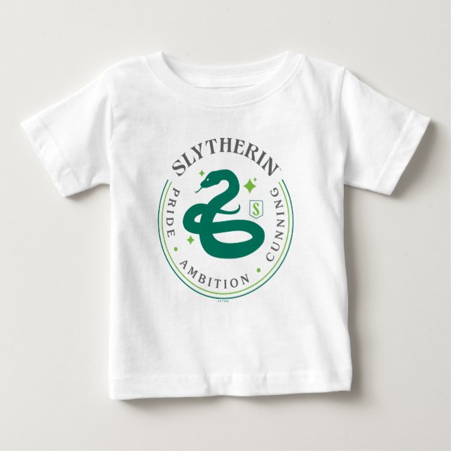 SLYTHERIN™ Grön Orm Hus Stolt Badge T Shirt (Framsida)