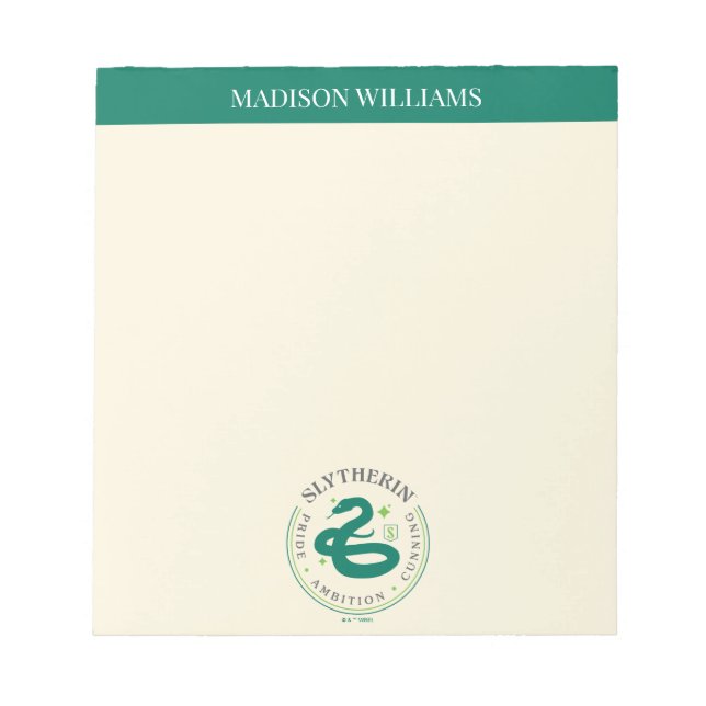 SLYTHERIN™ Grönt Snake House Pride Badge Anteckningsblock (Framsida)