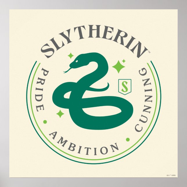 SLYTHERIN™ Grönt Snake House Pride Badge Poster (Framsidan)