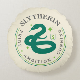 SLYTHERIN™ Grönt Snake House Pride Badge Rund Kudde