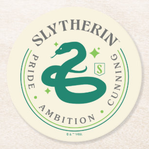 SLYTHERIN™ Grönt Snake House Pride Badge Underlägg Papper Rund