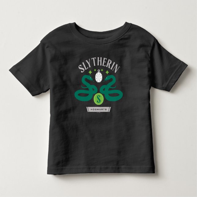 SLYTHERIN™ House Double Snake Locket Graphic T Shirt (Framsida)