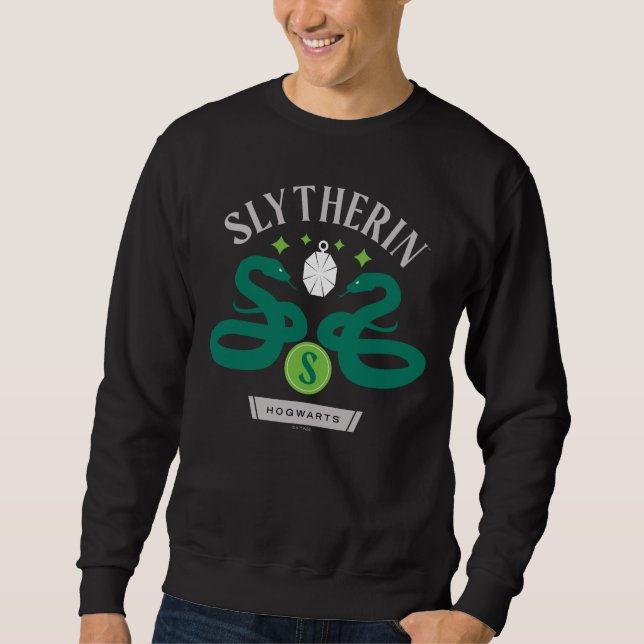SLYTHERIN™ House Dubbel Ormhänge Grafik Lång Ärmad Tröja (Framsida)
