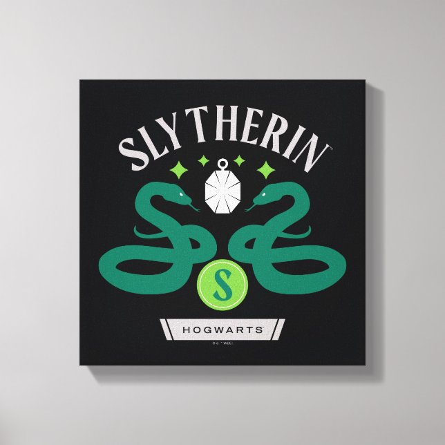 SLYTHERIN™ House Dubbla Snake Locket Graphic Canvastryck (Framsida)