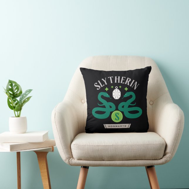 SLYTHERIN™ House Dubbla Snake Locket Graphic Kudde (Stol)