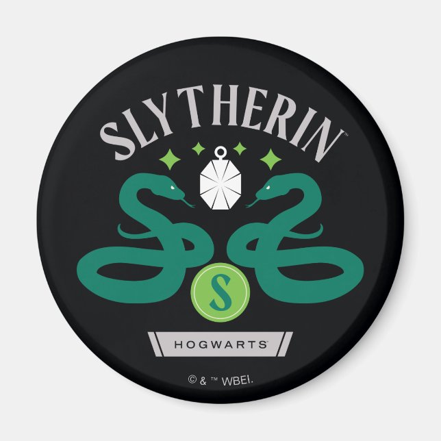 SLYTHERIN™ House Dubbla Snake Locket Graphic Magnet (Framsidan)