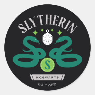 SLYTHERIN™ House Dubbla Snake Locket Graphic Runt Klistermärke