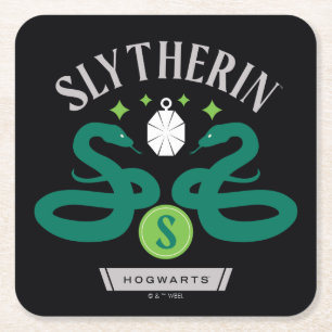 SLYTHERIN™ Hus Dubbel Ormhänge Grafik Underlägg Papper Kvadrat