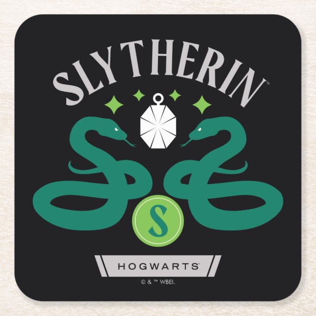 SLYTHERIN™ Hus Dubbel Ormhänge Grafik Underlägg Papper Kvadrat (Framsidan)
