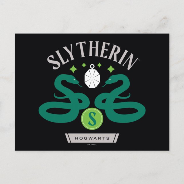 SLYTHERIN™ Hus Dubbel Ormhänge Grafik Vykort (Framsida)