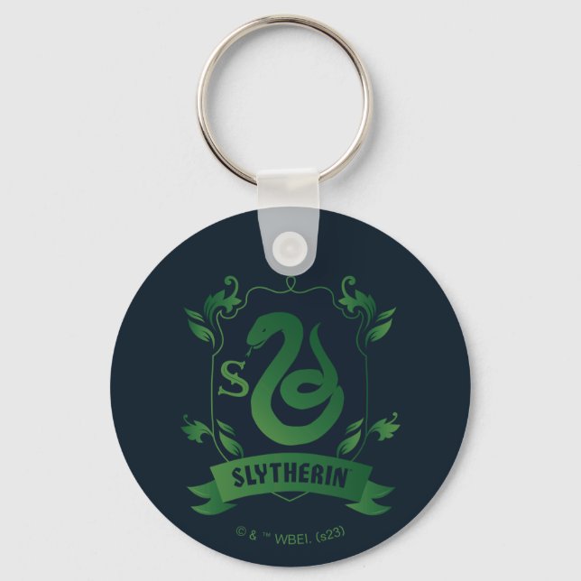 Slytherin-husets prydliga vapensköld nyckelring (Framsida)