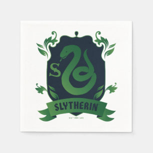 Slytherin™-husrankad vapensköld pappersservett