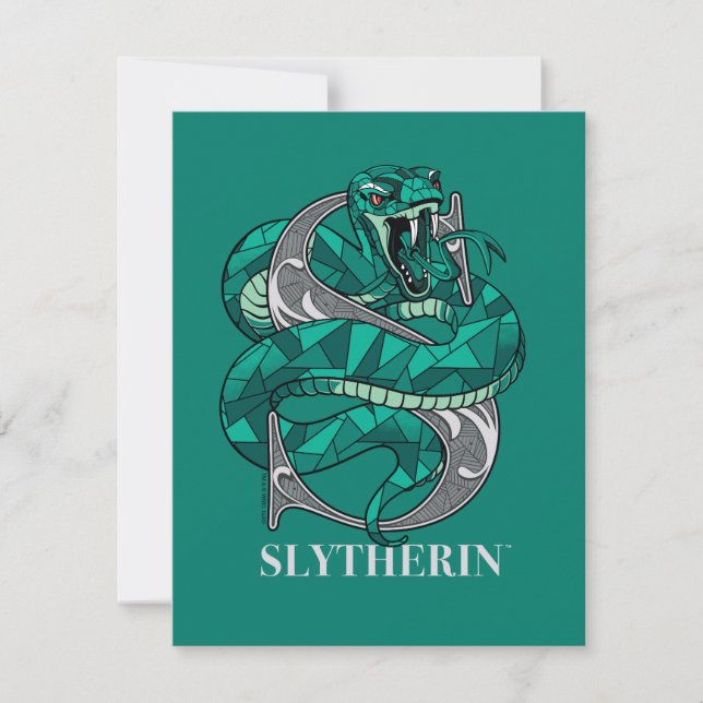 SLYTHERIN™ Rutigt emblem Anteckningskort (Framsida)