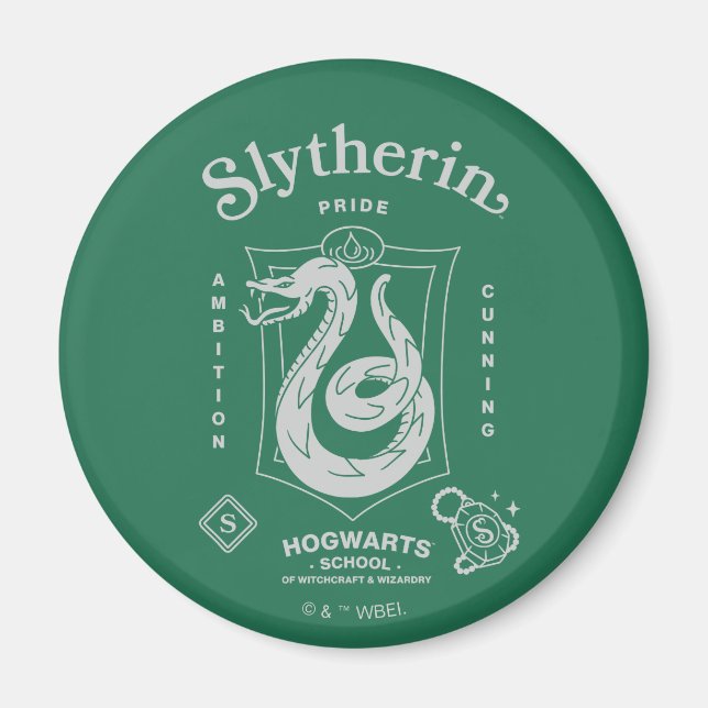 Slytherin™ Stolthet Ambition Slughet Vapen Magnet (Framsidan)
