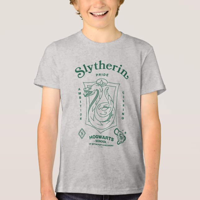 SLYTHERIN™ Stolthet Ambition Slughet Vapenmärke T Shirt (Framsida)
