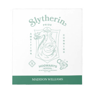 SLYTHERIN™ Stolthet Ambition Slugighet Vapenmärke Anteckningsblock
