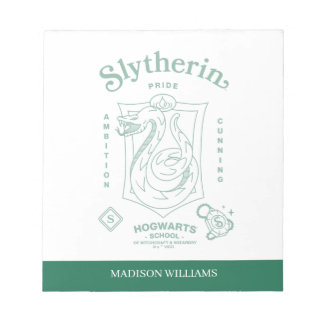 SLYTHERIN™ Stolthet Ambition Slugighet Vapenmärke Anteckningsblock