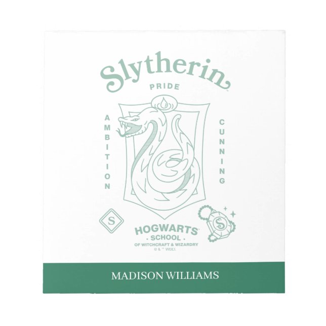 SLYTHERIN™ Stolthet Ambition Slugighet Vapenmärke Anteckningsblock (Framsida)