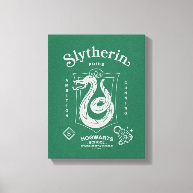 SLYTHERIN™ Stolthet Ambition Slugighet Vapenmärke Canvastryck (Framsida)