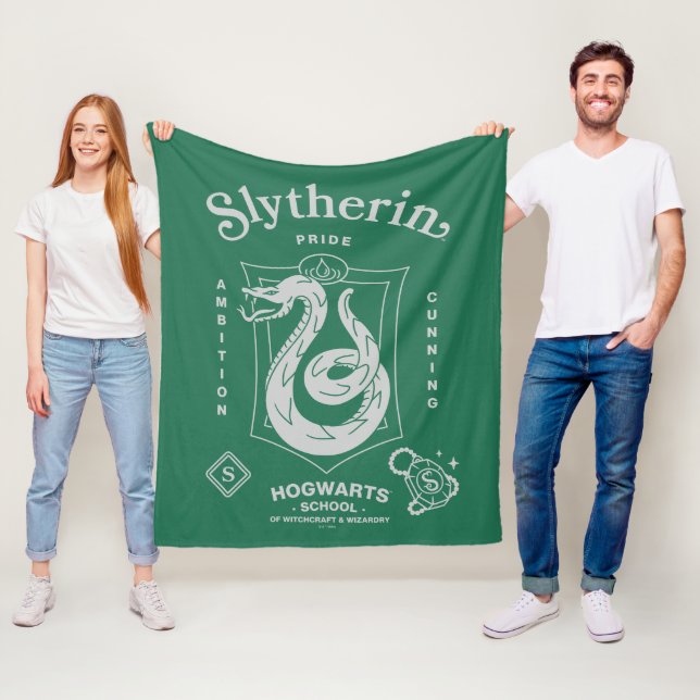 SLYTHERIN™ Stolthet Ambition Slugighet Vapenmärke Fleecefilt (På plats)