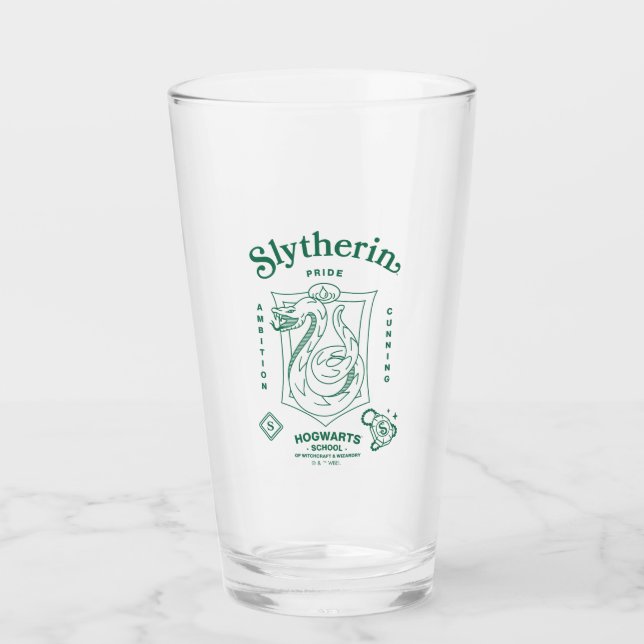 SLYTHERIN™ Stolthet Ambition Slugighet Vapenmärke Glaskopp (Framsida)