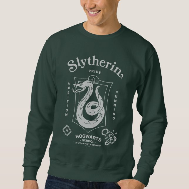 SLYTHERIN™ Stolthet Ambition Slugighet Vapenmärke Lång Ärmad Tröja (Framsida)