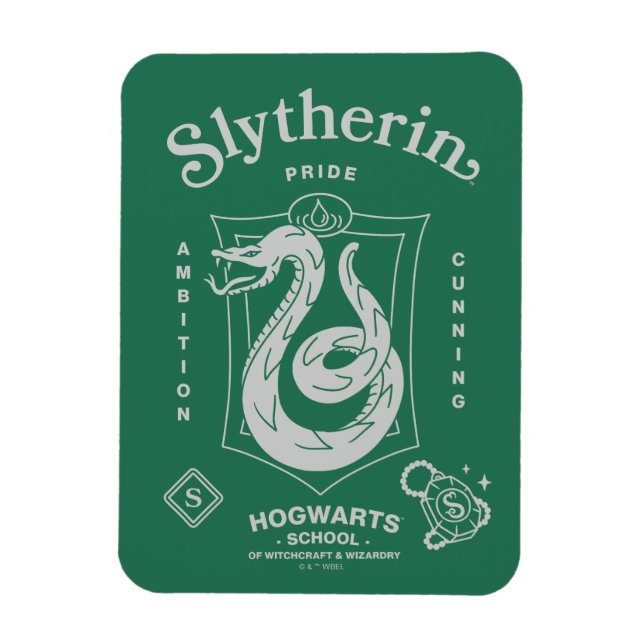 SLYTHERIN™ Stolthet Ambition Slugighet Vapenmärke Magnet (Vertikal)