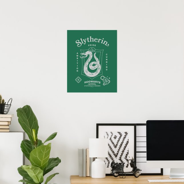 SLYTHERIN™ Stolthet Ambition Slugighet Vapenmärke Poster (Hemmakontoret)