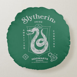 SLYTHERIN™ Stolthet Ambition Slugighet Vapenmärke Rund Kudde