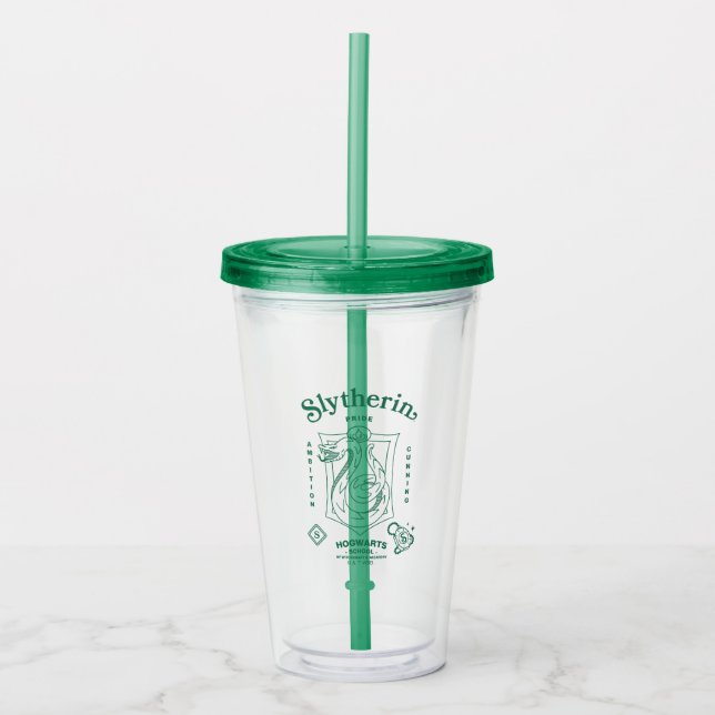SLYTHERIN™ Stolthet Ambition Slugighet Vapenmärke Take Away Mugg (Framsida)