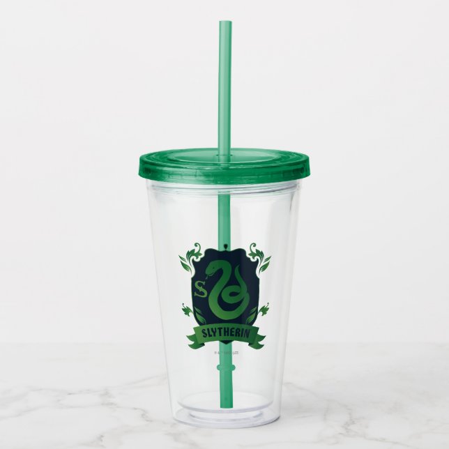 Slytherins prydnadsemblem take away mugg (Framsida)