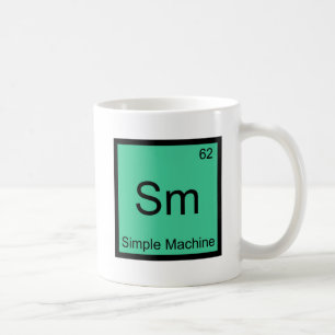 Sm - Enkel maskin Kemiskt grundämne Symbol T-shirt Kaffemugg