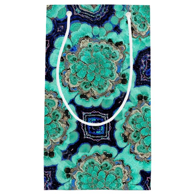 Sm Gift Bag Azurite/Malachite Geode (Framsidan)