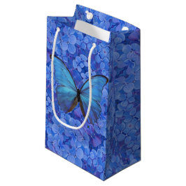 Sm Gift Bag Blue Morpho på Hydrangea