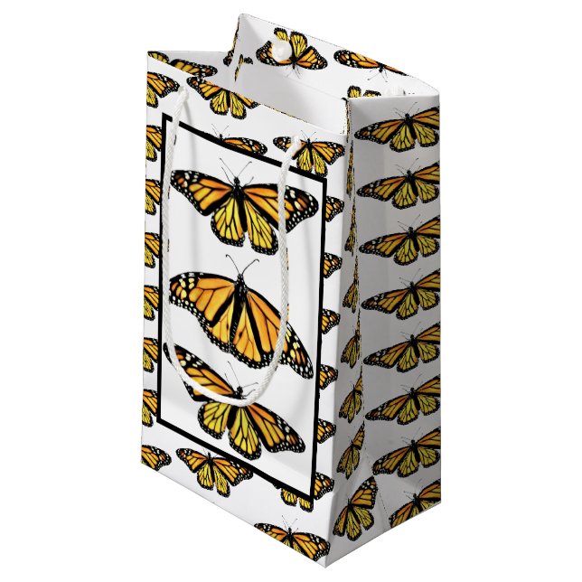 Sm Gift Bag Monarch Butterflies (Framsidan Vinklad)
