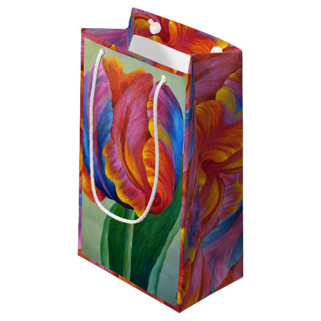 Sm Gift Bag Rainbow Tulip #1 (Framsidan Vinklad)