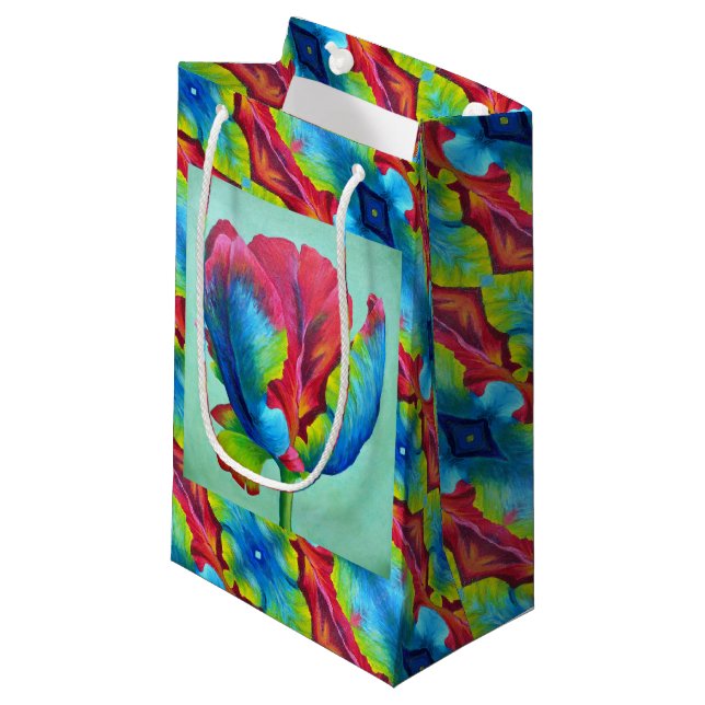 Sm Gift Bag Rainbow Tulip #2 (Framsidan Vinklad)