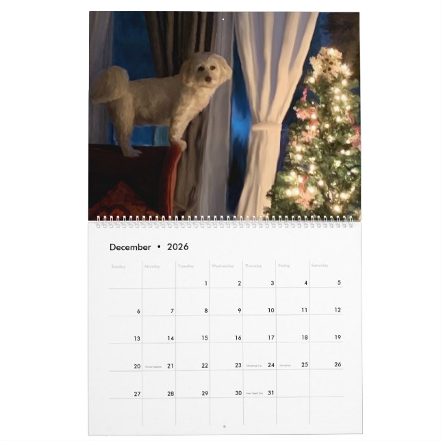 Sm, Med, LG Calendar - Digital Paintings *** Kalender (Dec 2026)