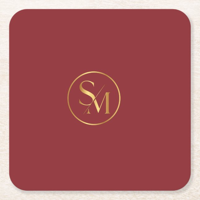 SM Minimalistisk Modern Design Underlägg Papper Kvadrat (Framsidan)