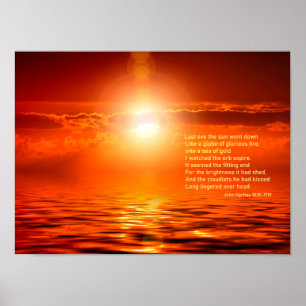 SM-Orange för inspirationsfrigång Golden Himlar Se Poster