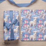 Sm. Presentpapper<br><div class="desc">Oskuld och skönhet - det här är ungefär en 3-tumsdesign som passar för mindre paket - små söt lamm,  eterbakgrund och inslagna pastellpresenter - det här är perfekt presentfigursättning för en babydusch eller till och med för en unik födelsedag eller helgdag eller Påsk-presentförpackning - i lilak-,  blått- och rosa-pasteller.</div>